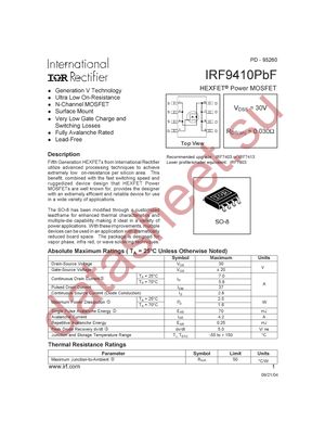 IRF9410PBF datasheet  